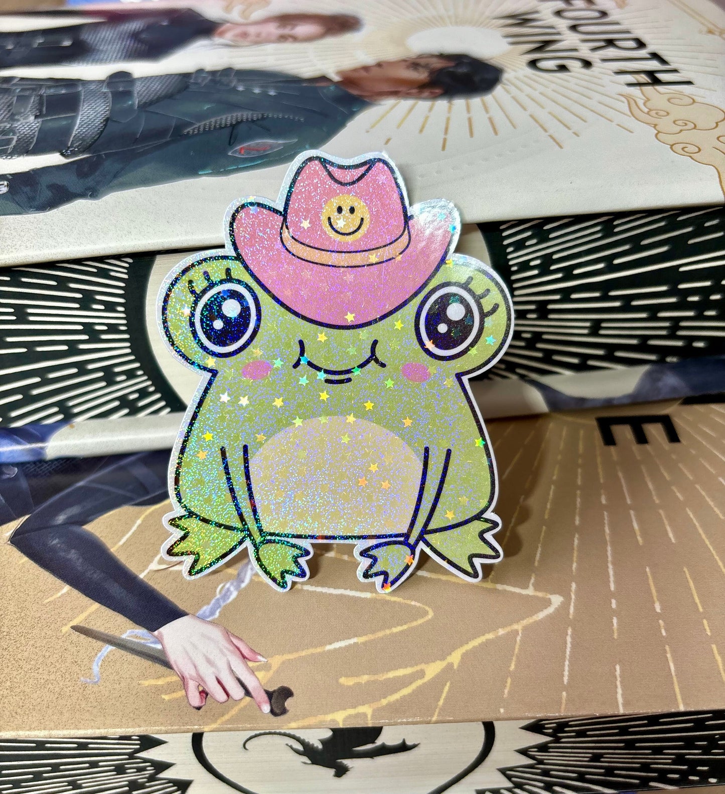 Cute Cowgirl Frog Sticker