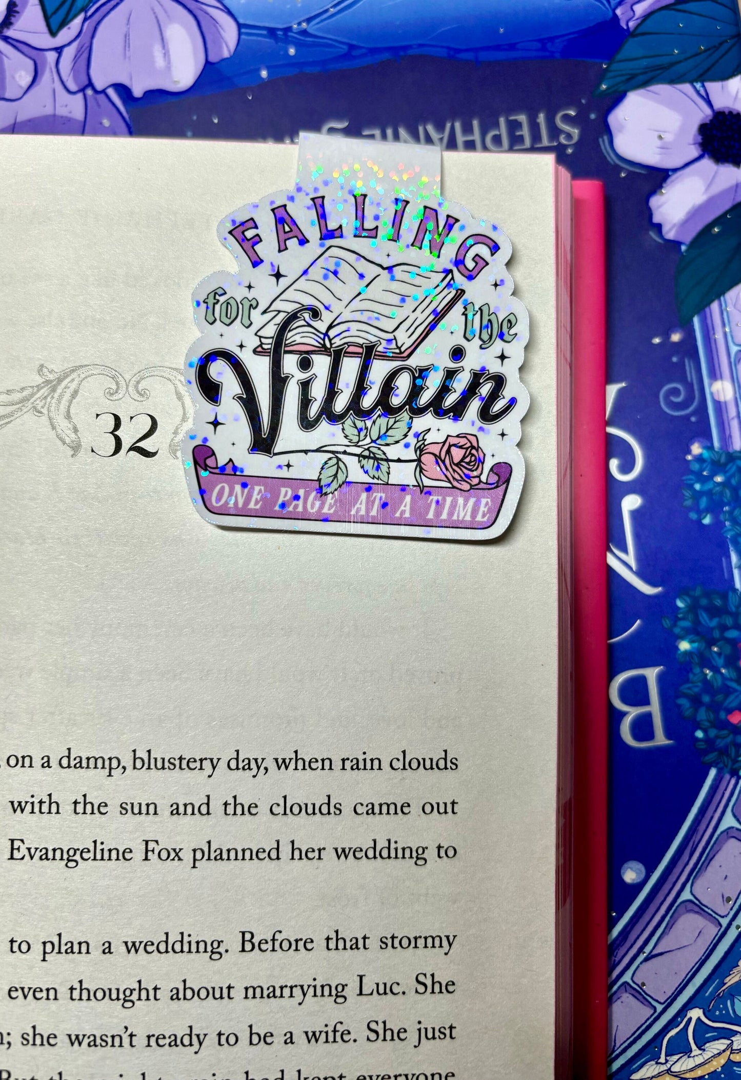 Falling For The Villain One Page At A Time Magnetic Bookmark