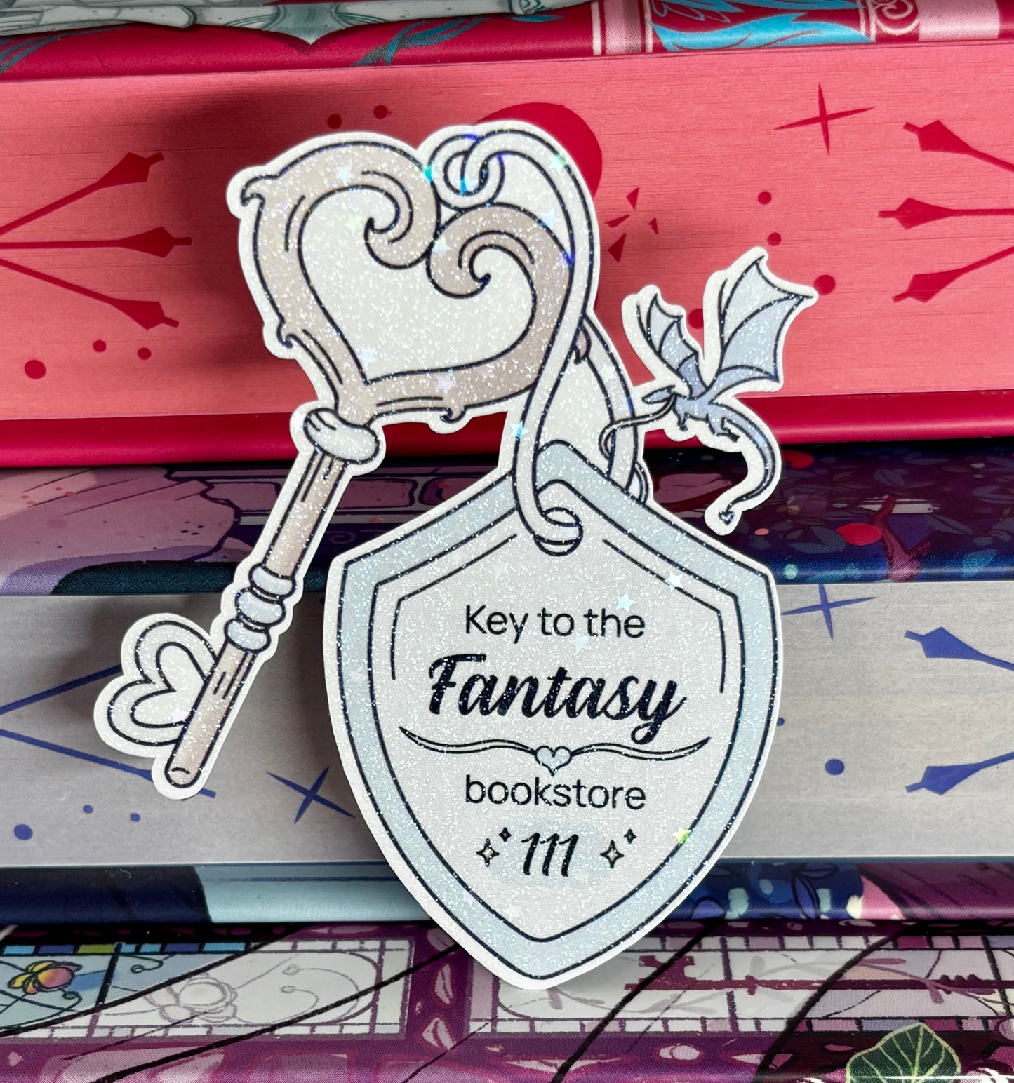 Key To The Fantasy Bookstore Sticker