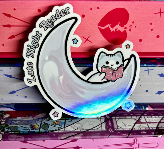 Late Night Reader Sticker