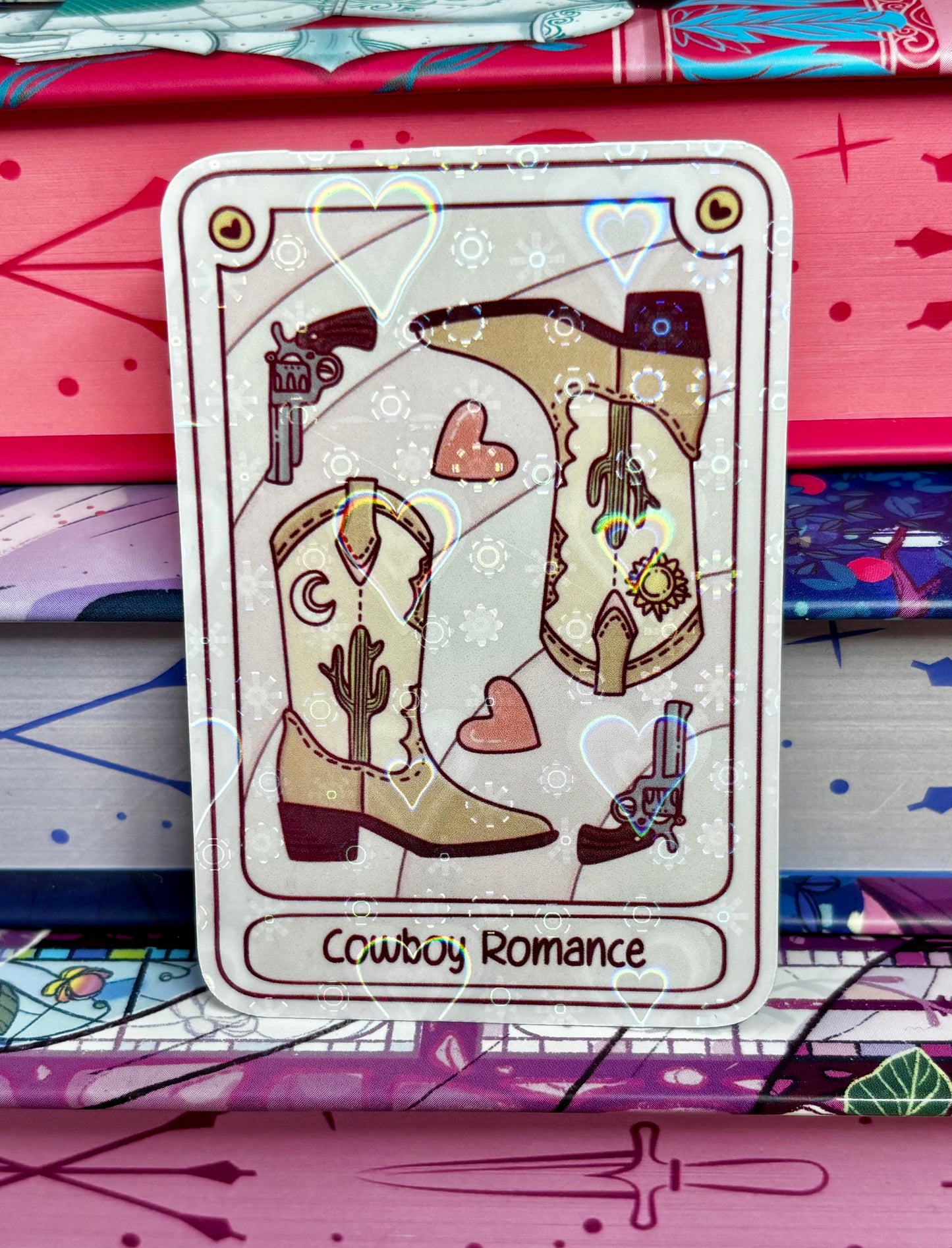 Cowboy Romance Tarot Card Sticker