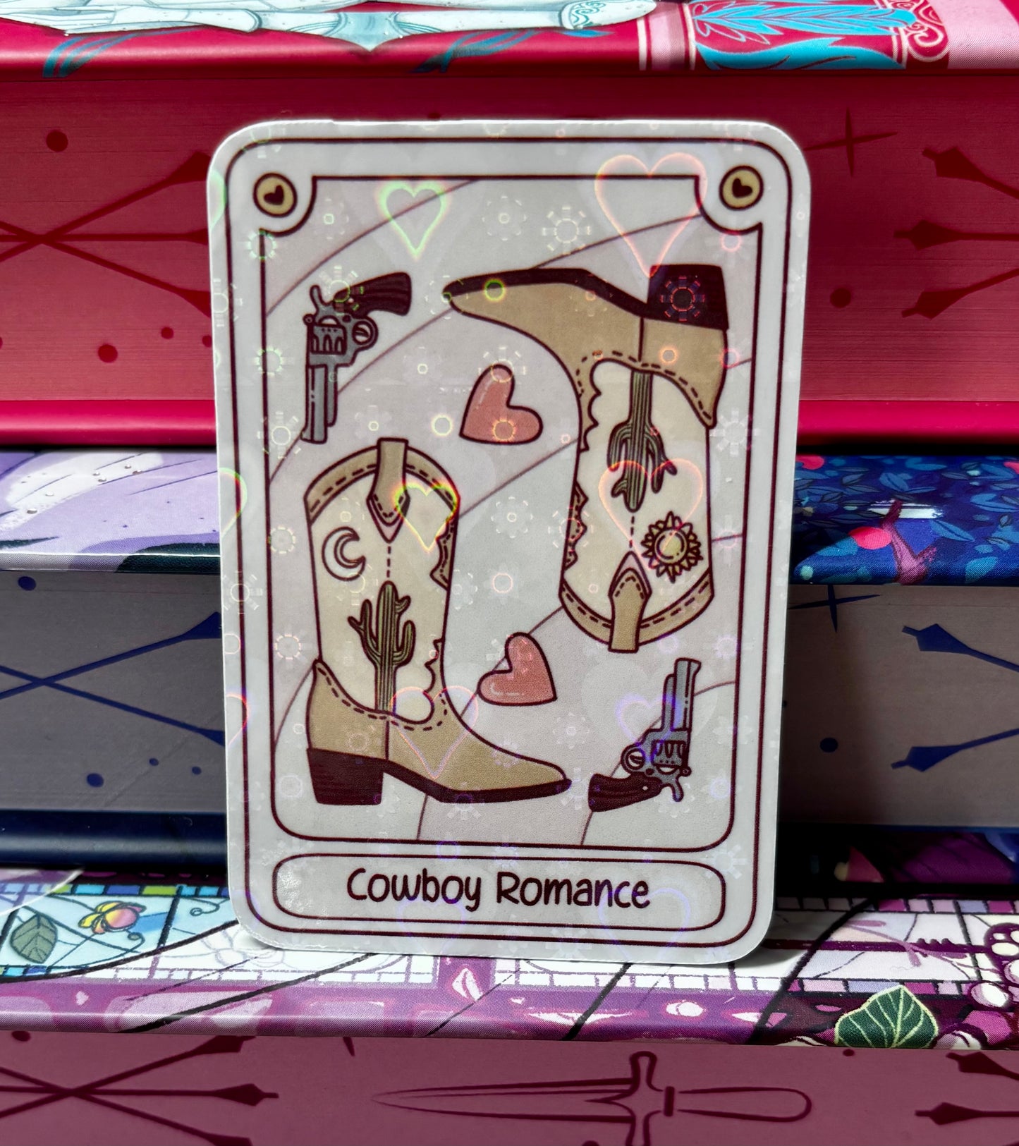 Cowboy Romance Tarot Card Sticker