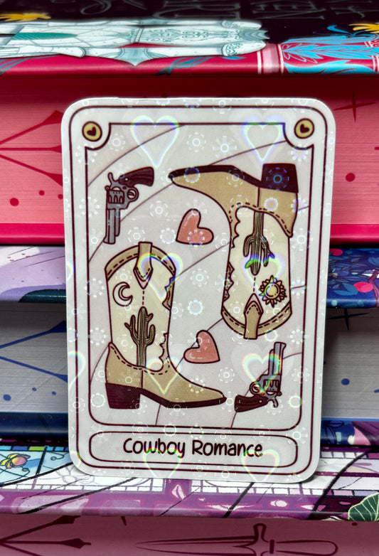 Cowboy Romance Tarot Card Sticker