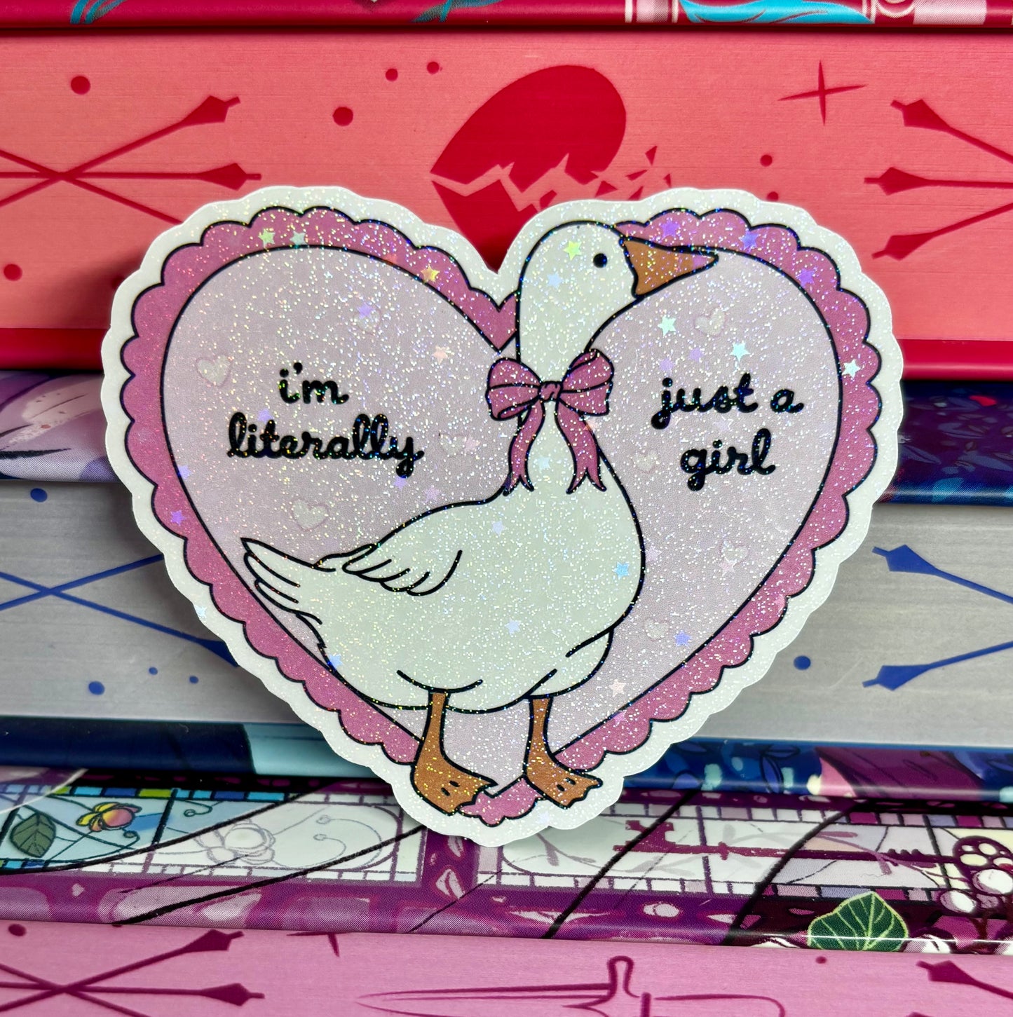 Im Literally Just A Girl Goose Sticker