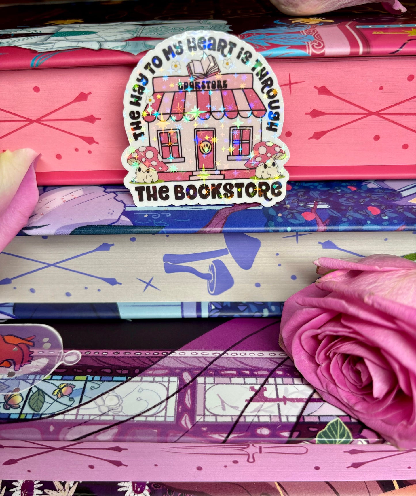 Mini The Way To My Heart Is Through The Bookstore Sticker