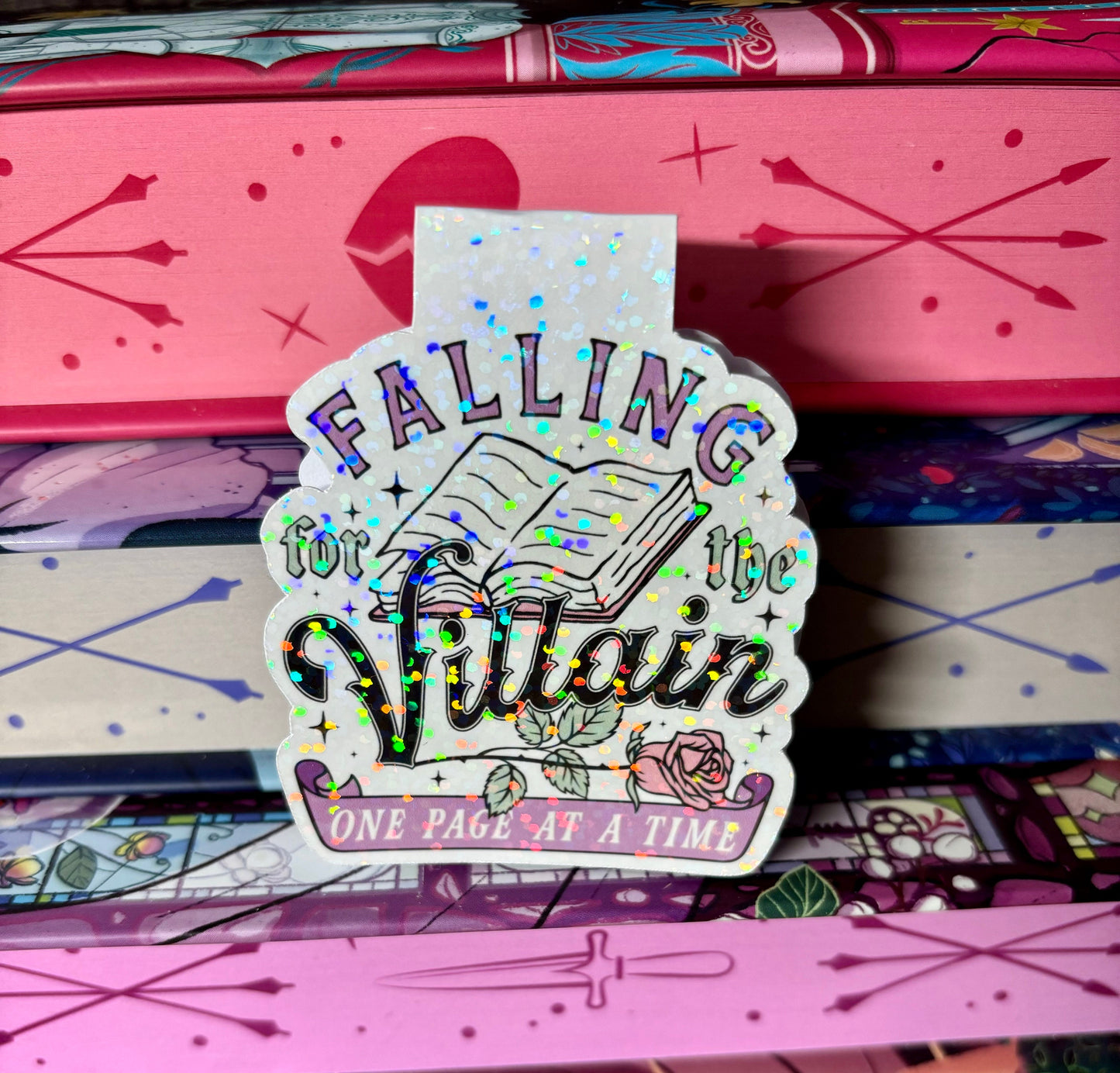 Falling For The Villain One Page At A Time Magnetic Bookmark