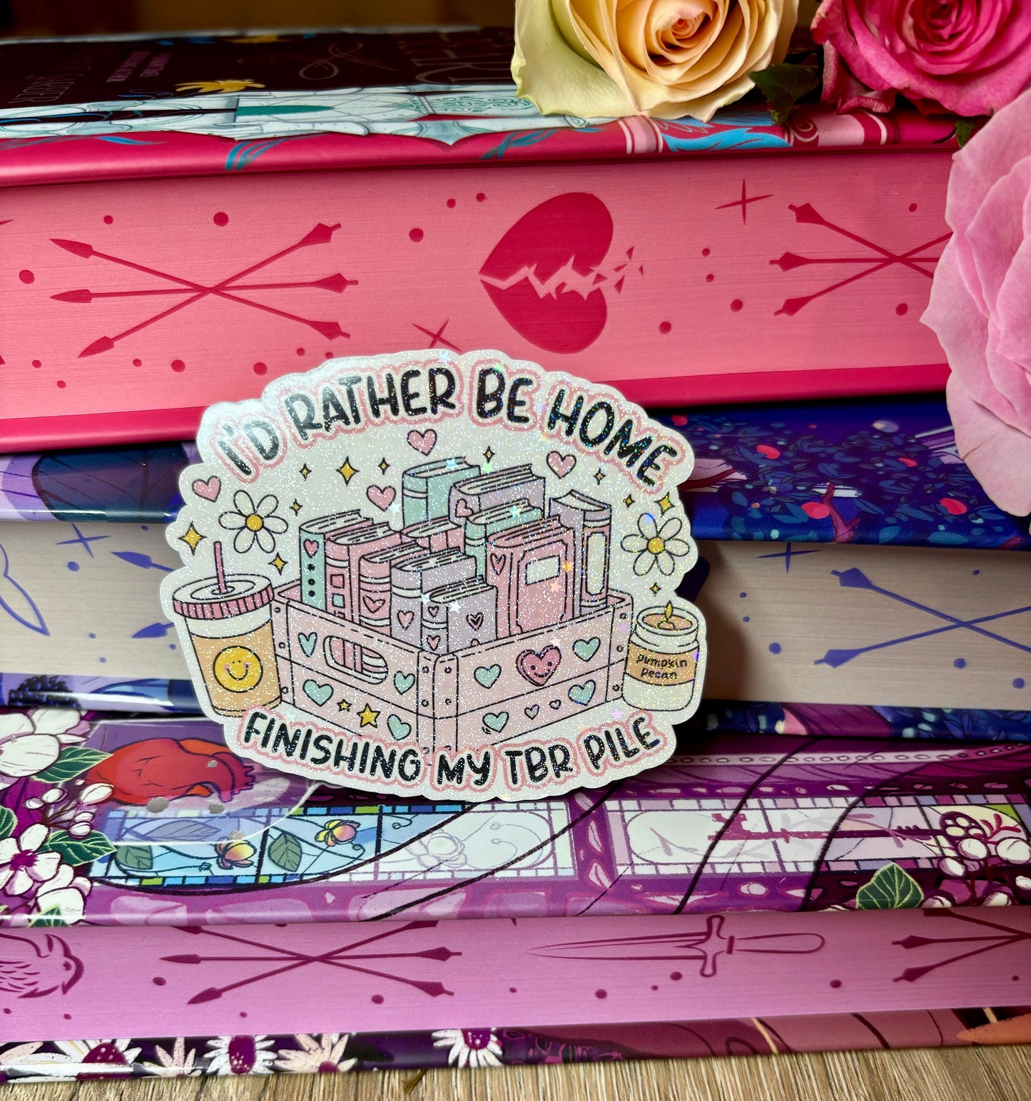 I'd Rather Be Home Finishing My TBR Pile Sticker