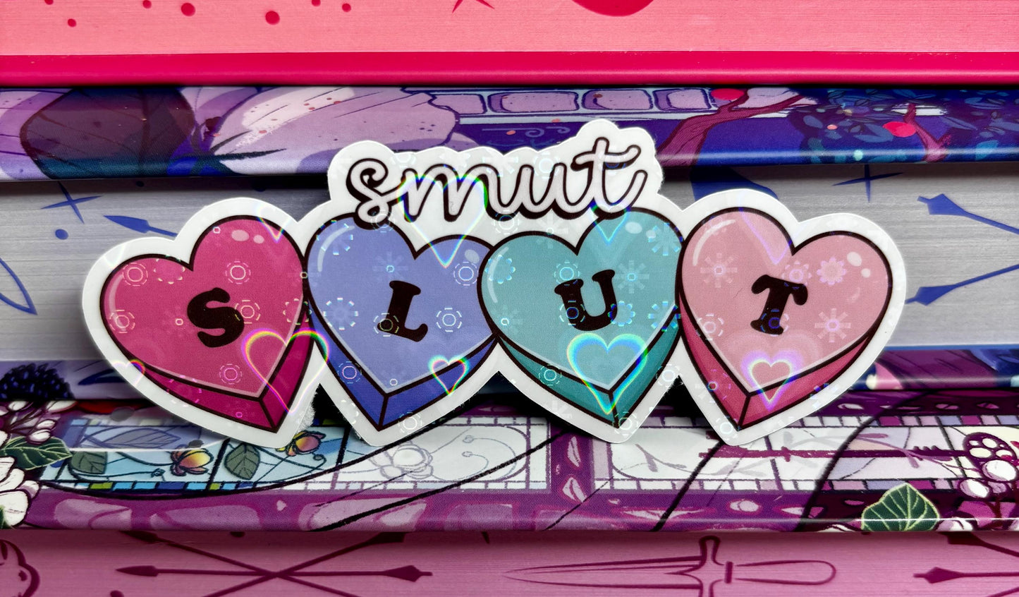 Love Heart Smut Slut Sticker