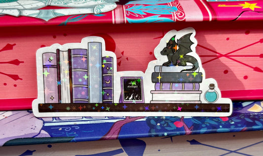 Fantasy Book Shelf Sticker