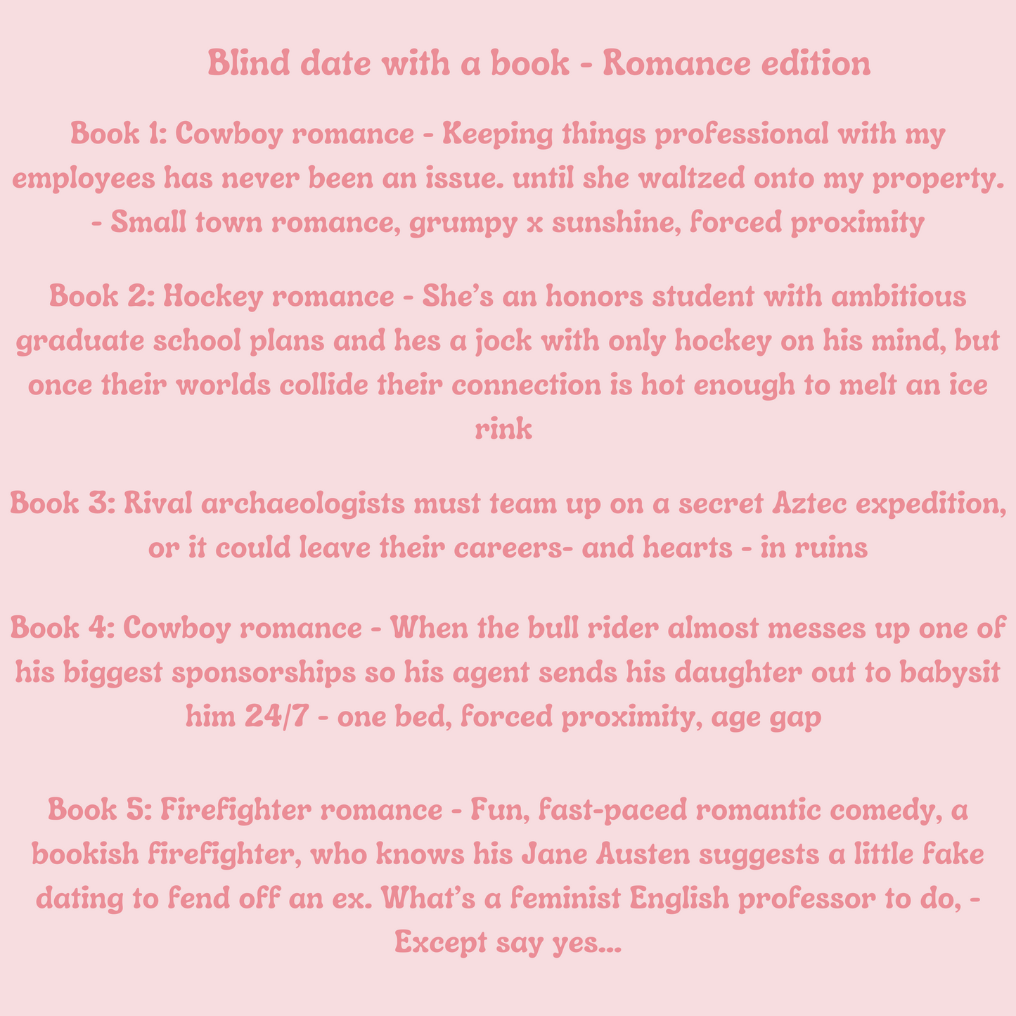 Blind Date With A Book Box - Romance Edition