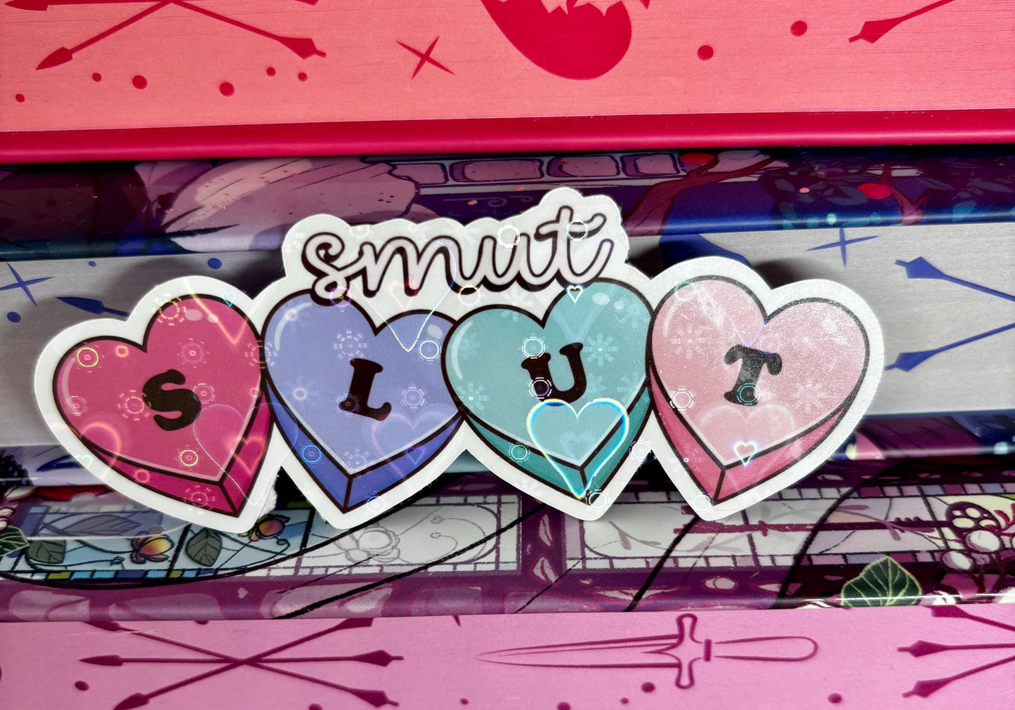 Love Heart Smut Slut Sticker