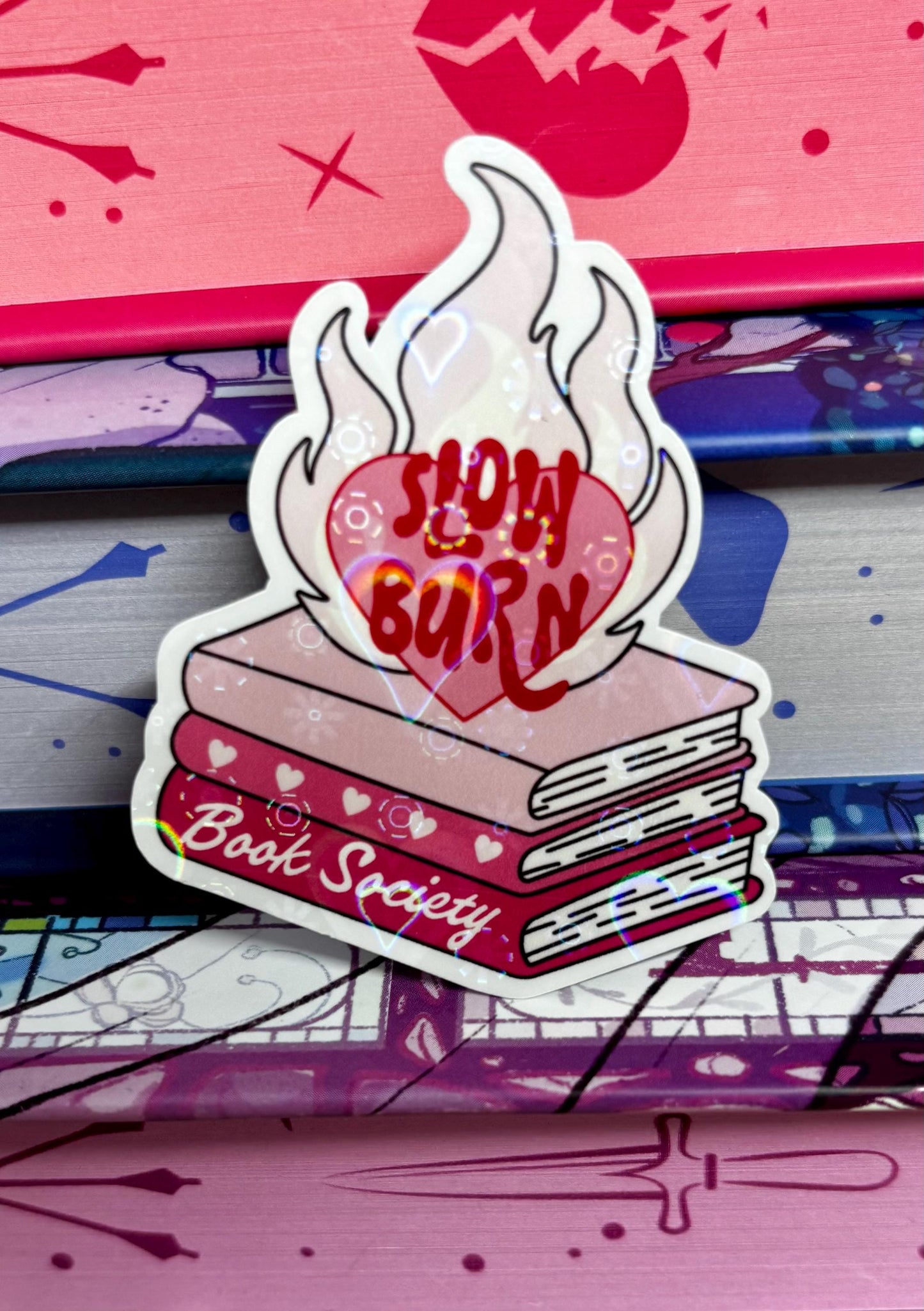 Mini Slow Burn Book Society Sticker