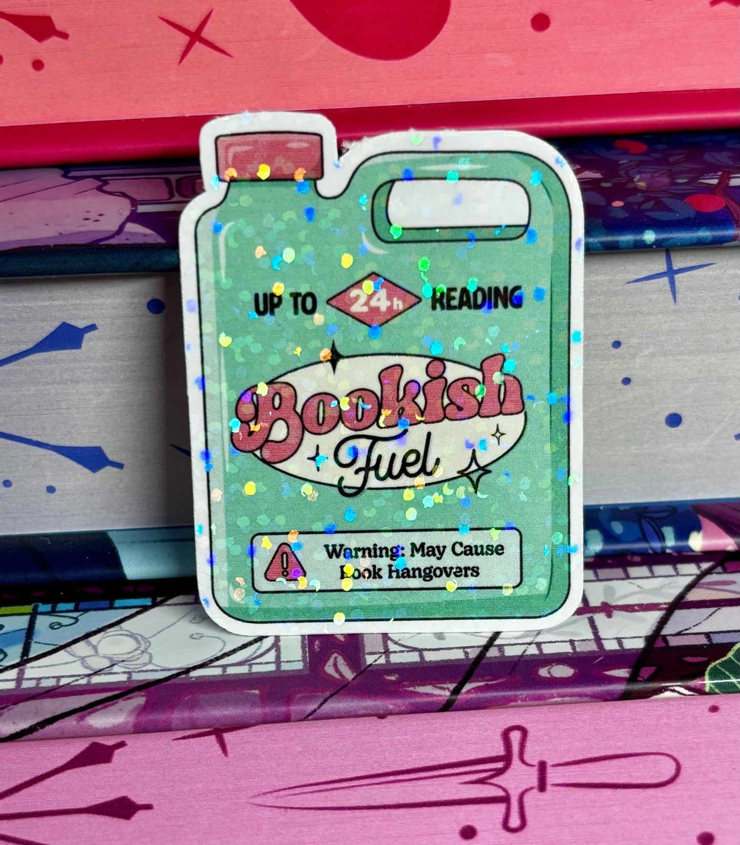 Mini Bookish Fuel Can Sticker