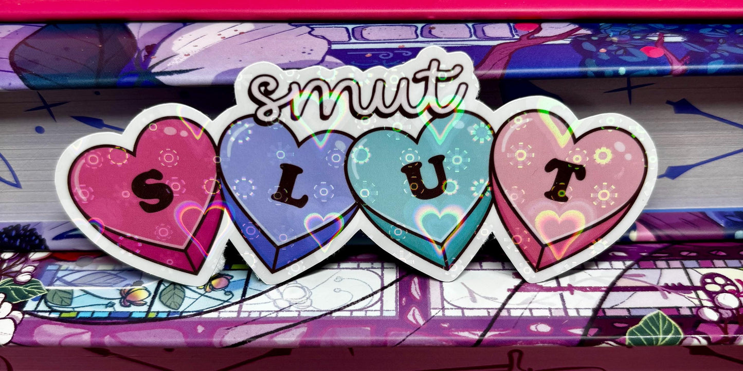 Love Heart Smut Slut Sticker