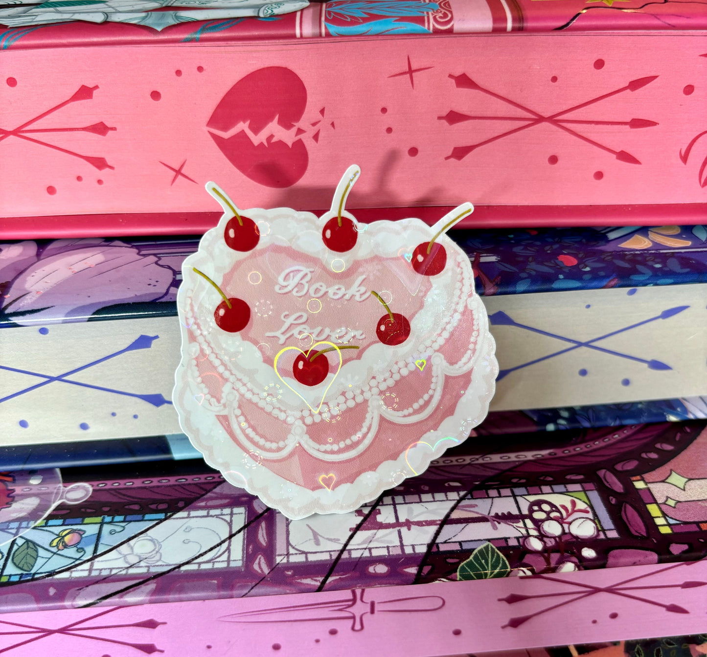 Book Lover Cake Style Sticker