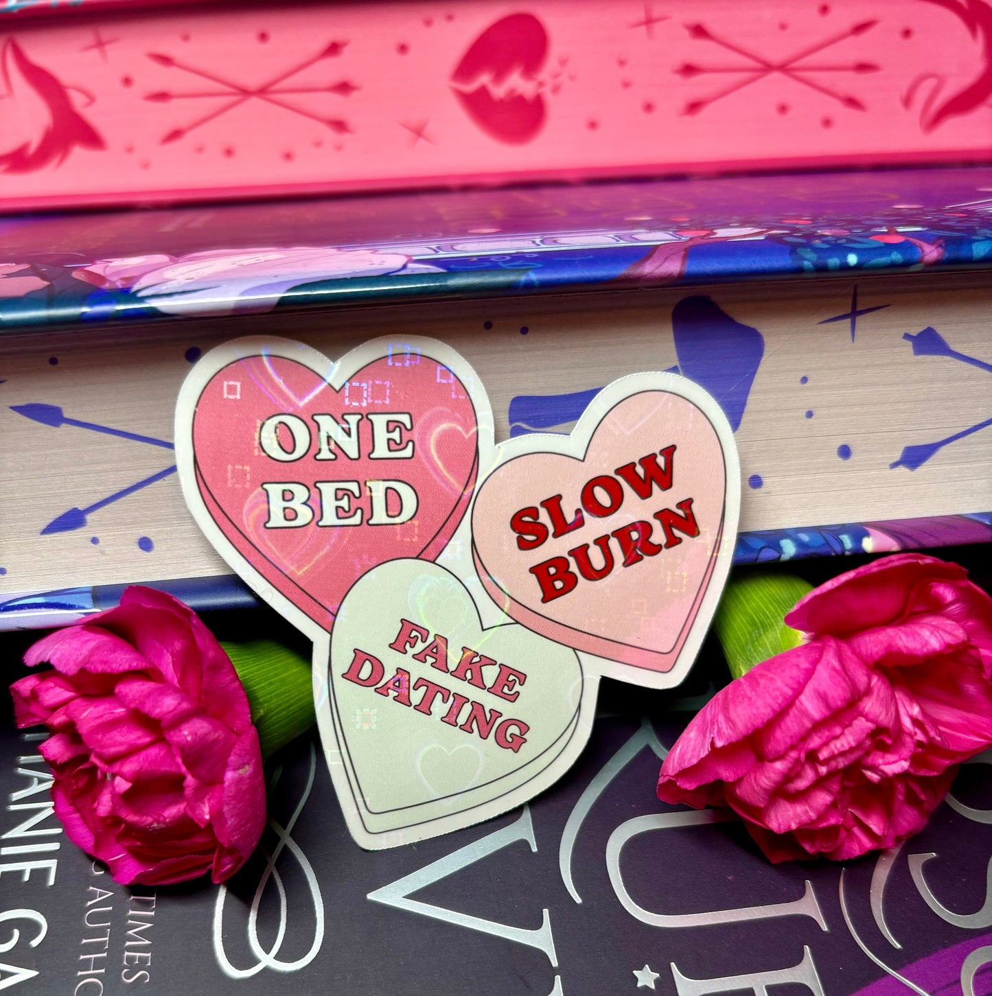 Book Tropes Love Hearts Sticker