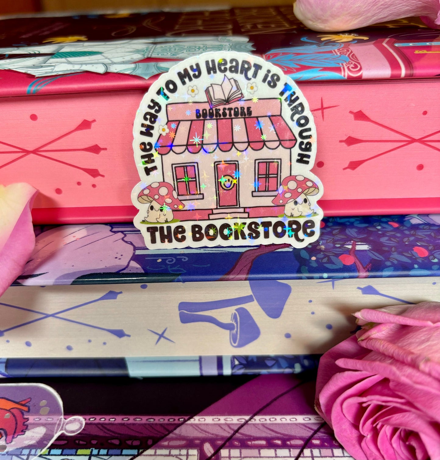 Mini The Way To My Heart Is Through The Bookstore Sticker