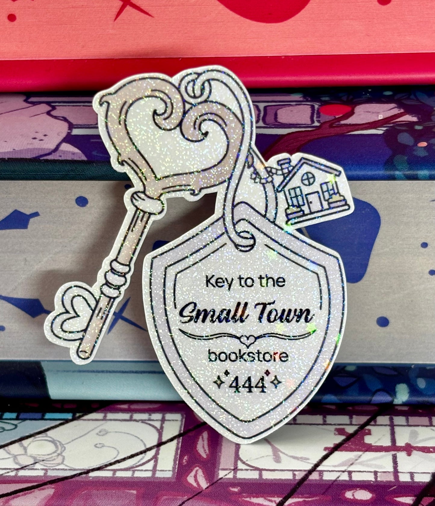 Mini Key To The Small Town Bookstore Sticker