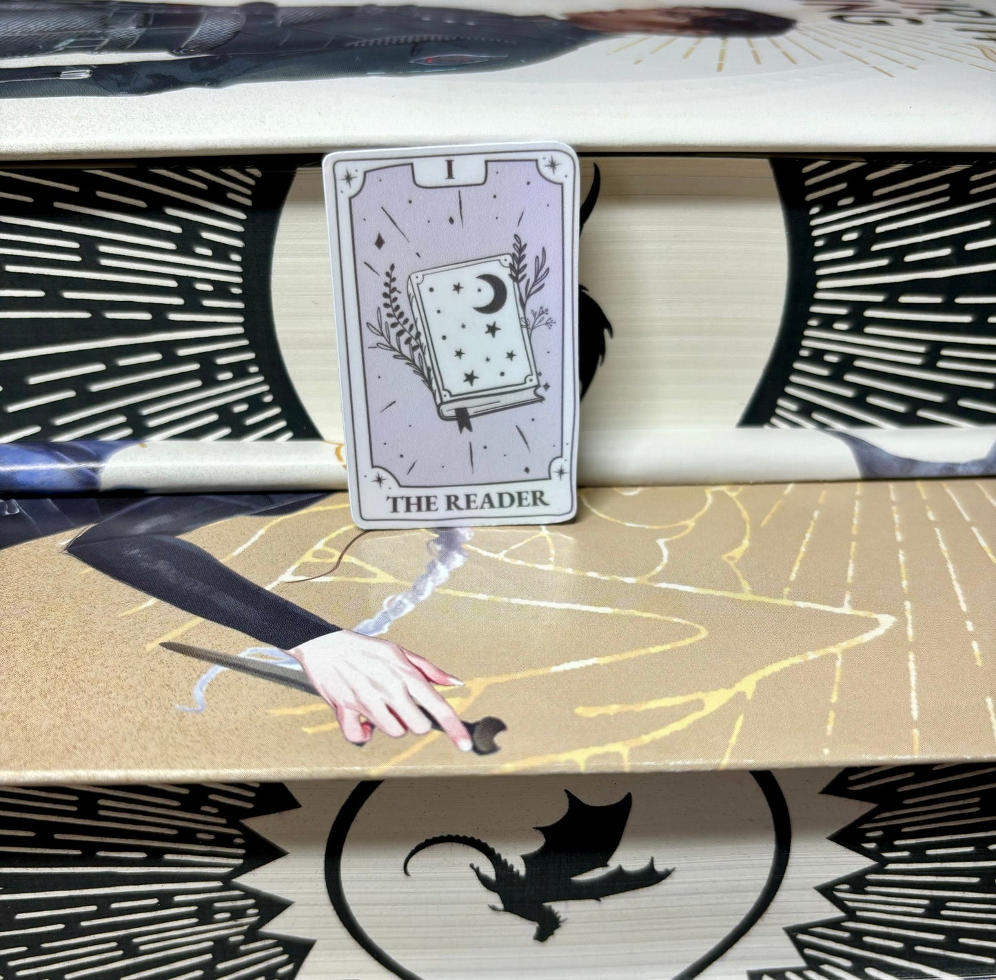 Mini The Reader Tarot Card Sticker