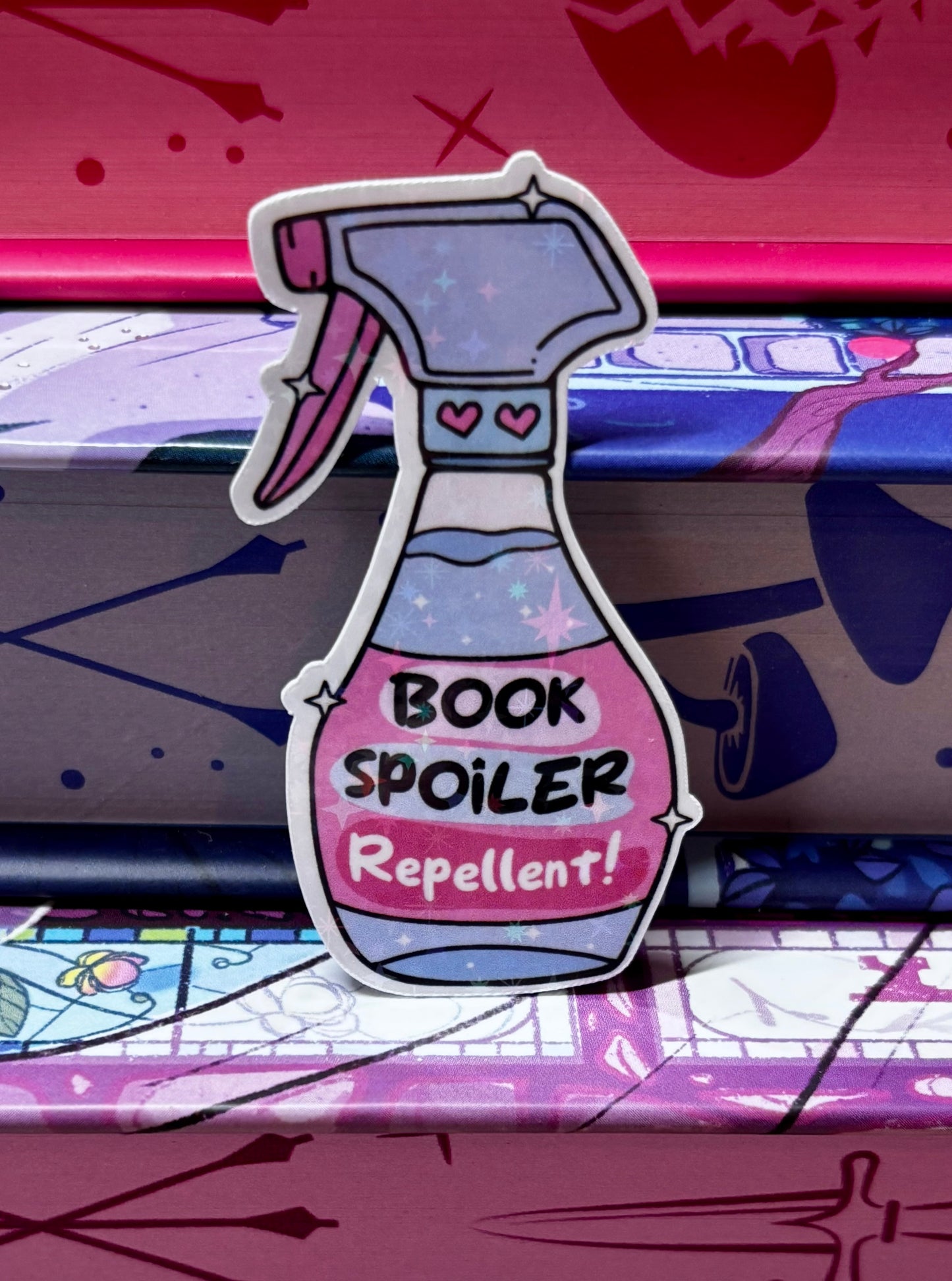 Mini Book Spoiler Repellent Sticker