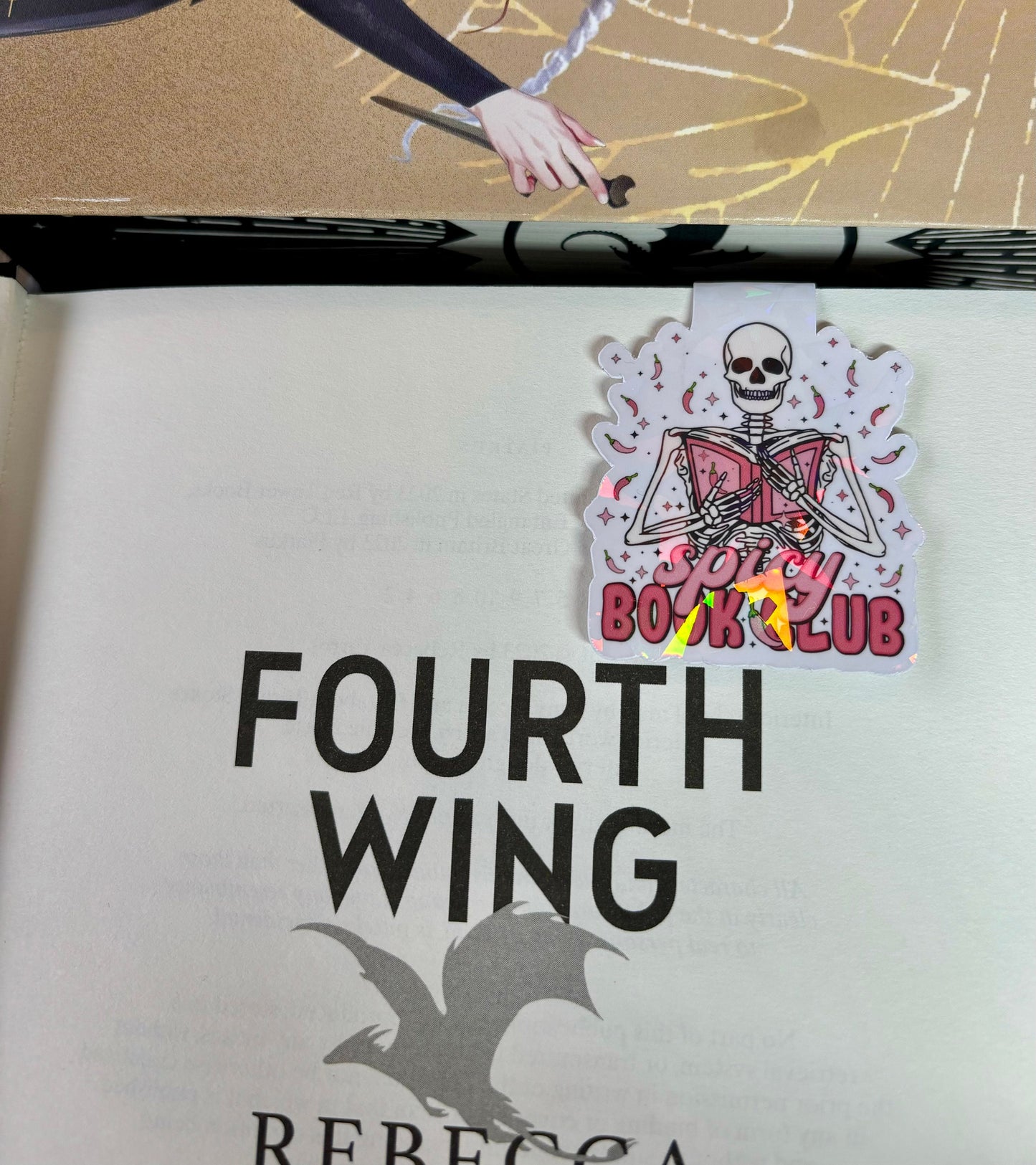 Mini Spicy Book Club skeleton Magnetic Bookmark