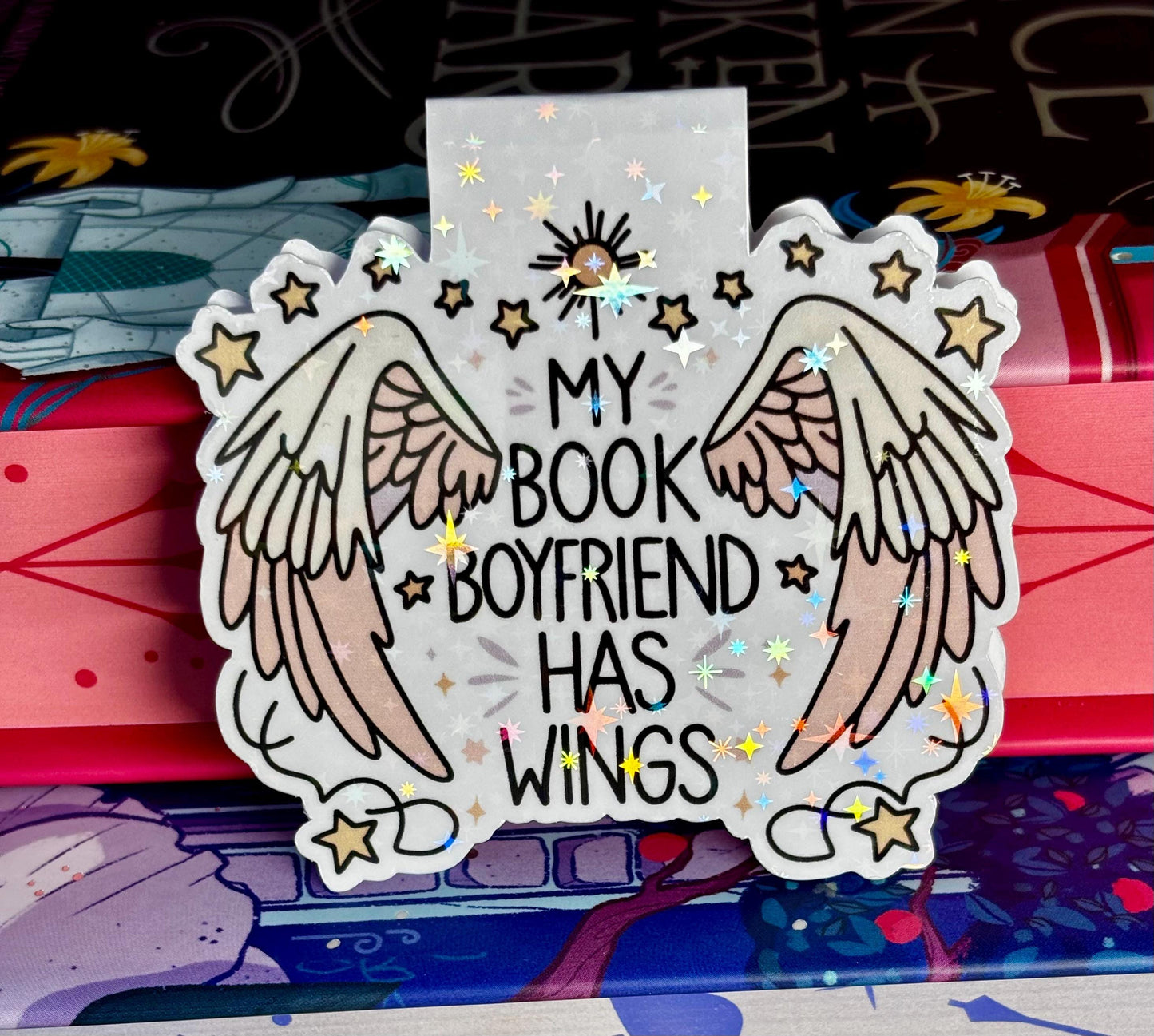 My Book Boyfriend Has Wings Magnetic Bookmark