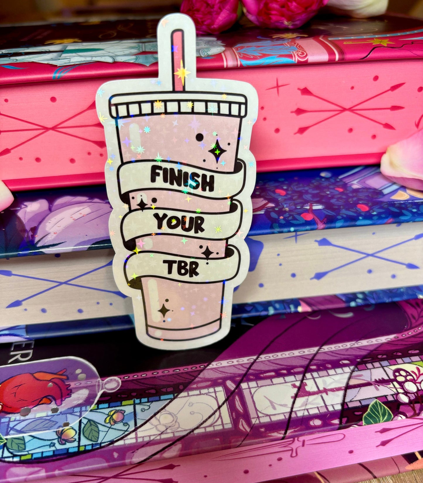 Finish your TBR cold cup Sticker