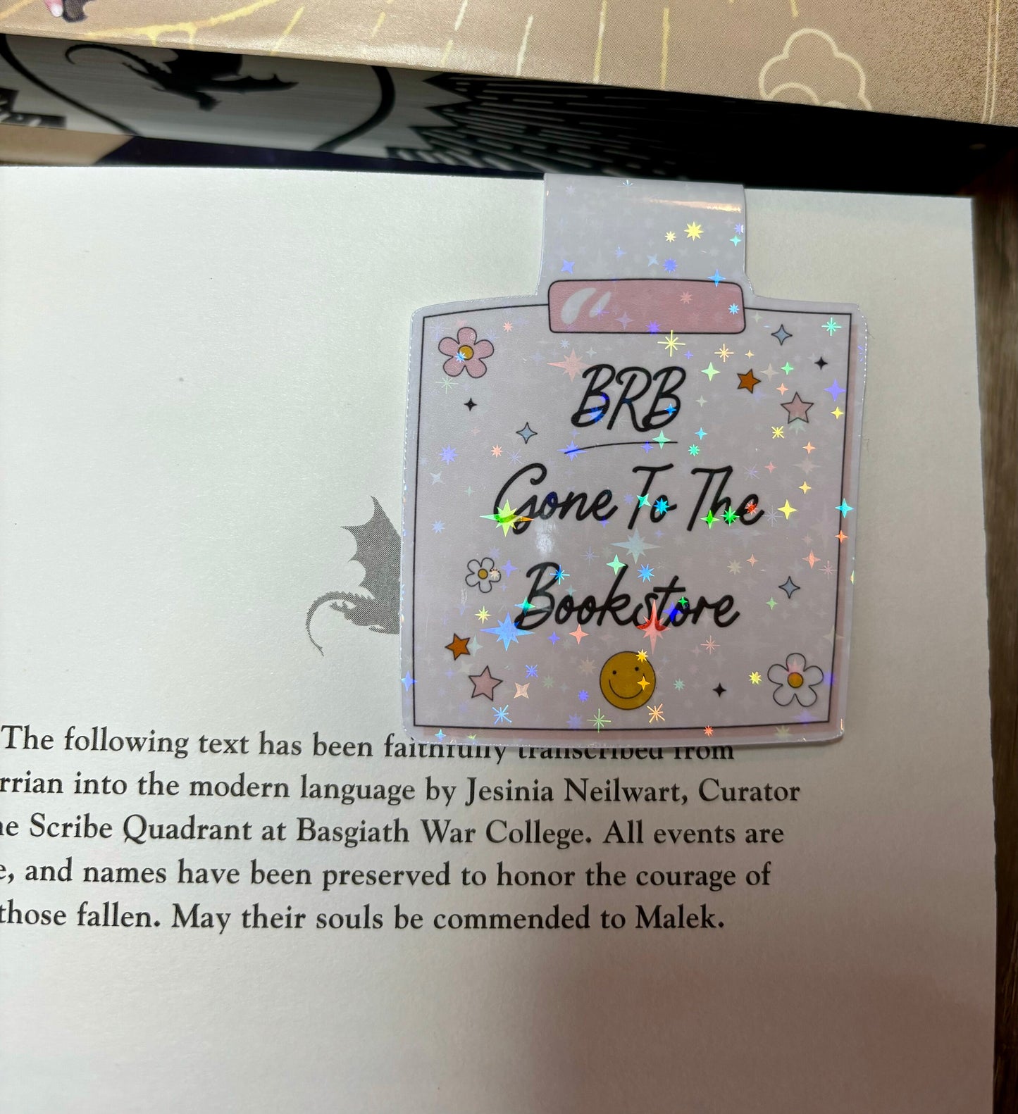 BRB Gone To The Bookstore Memo Note Style Magnetic Bookmark