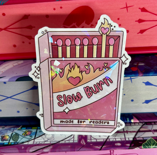 Slow Burn Matches Romance Tropes Sticker