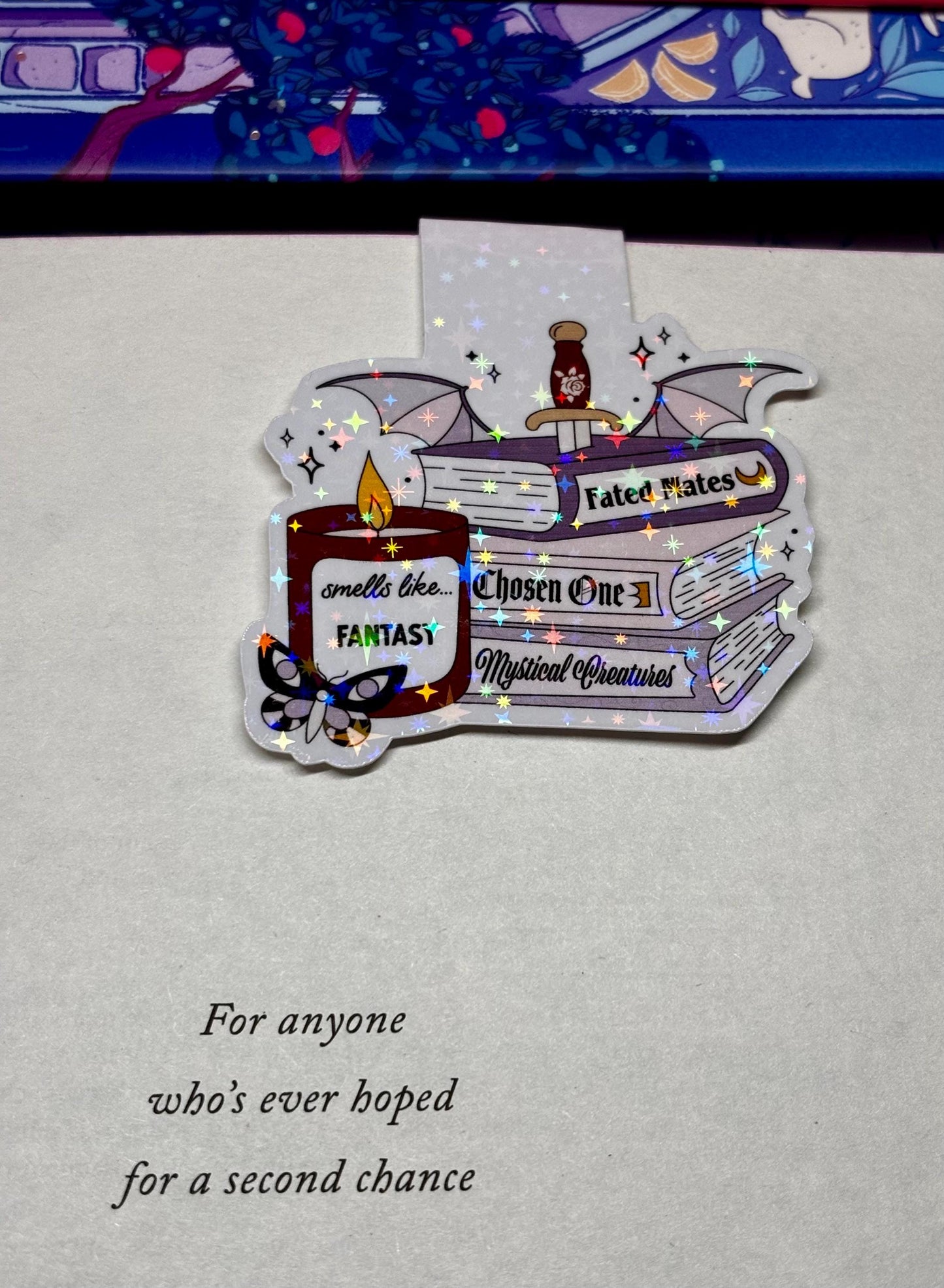 Smells Like Fantasy Book Stack Magnetic Bookmark