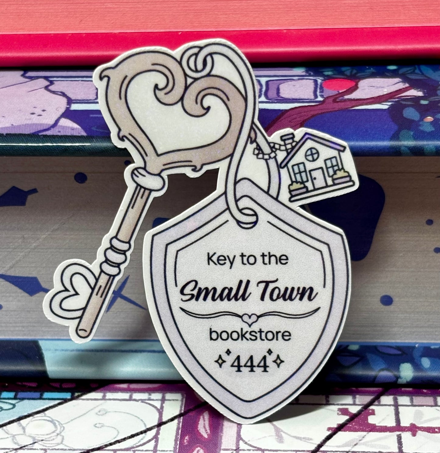 Mini Key To The Small Town Bookstore Sticker