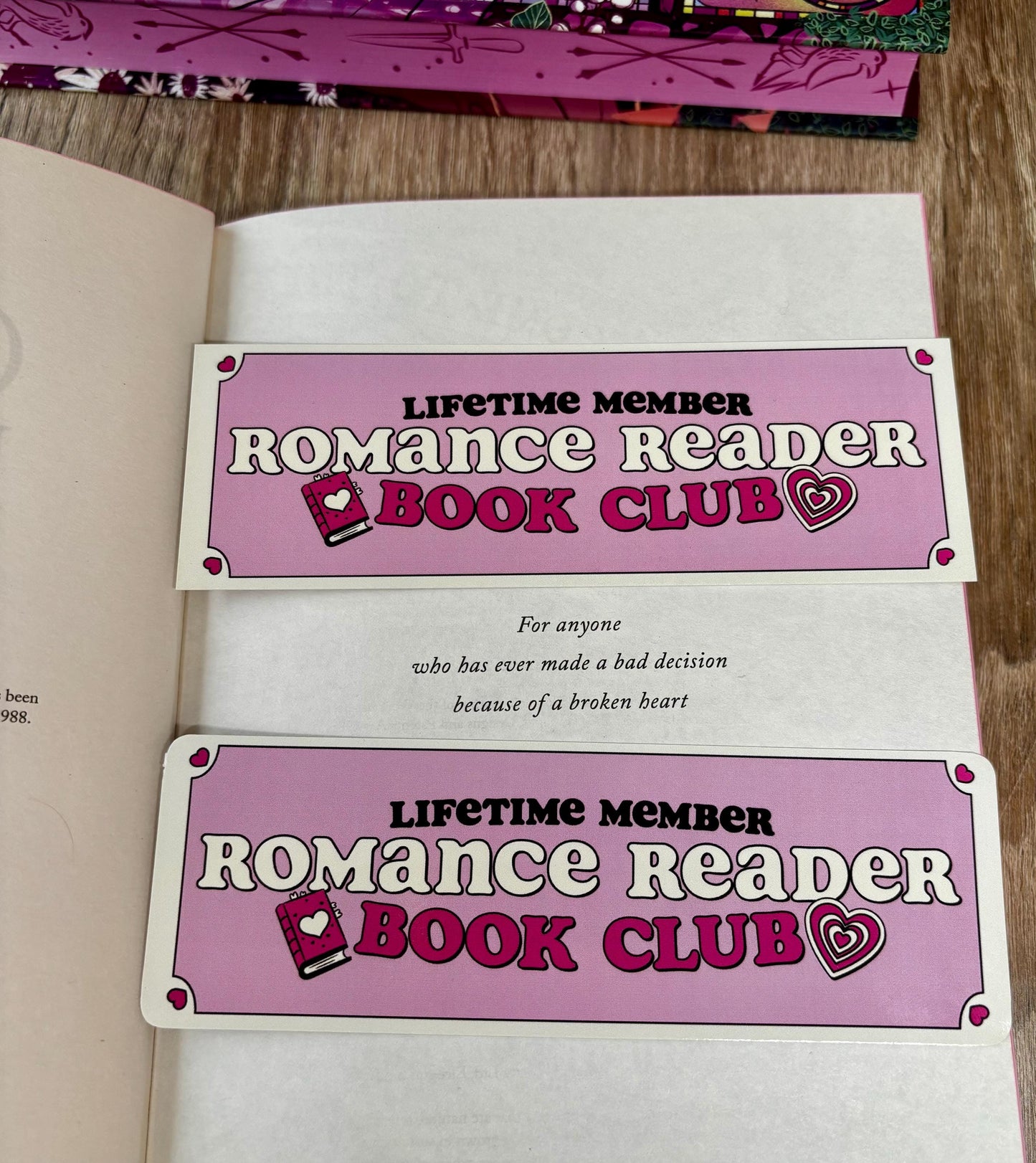 Lifetime Member Romance Reader Book Club Bookmark