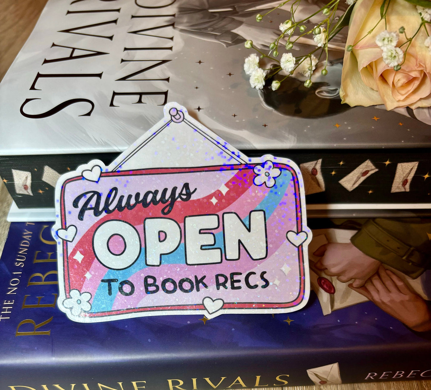 Always Open To Book Recs Sticker