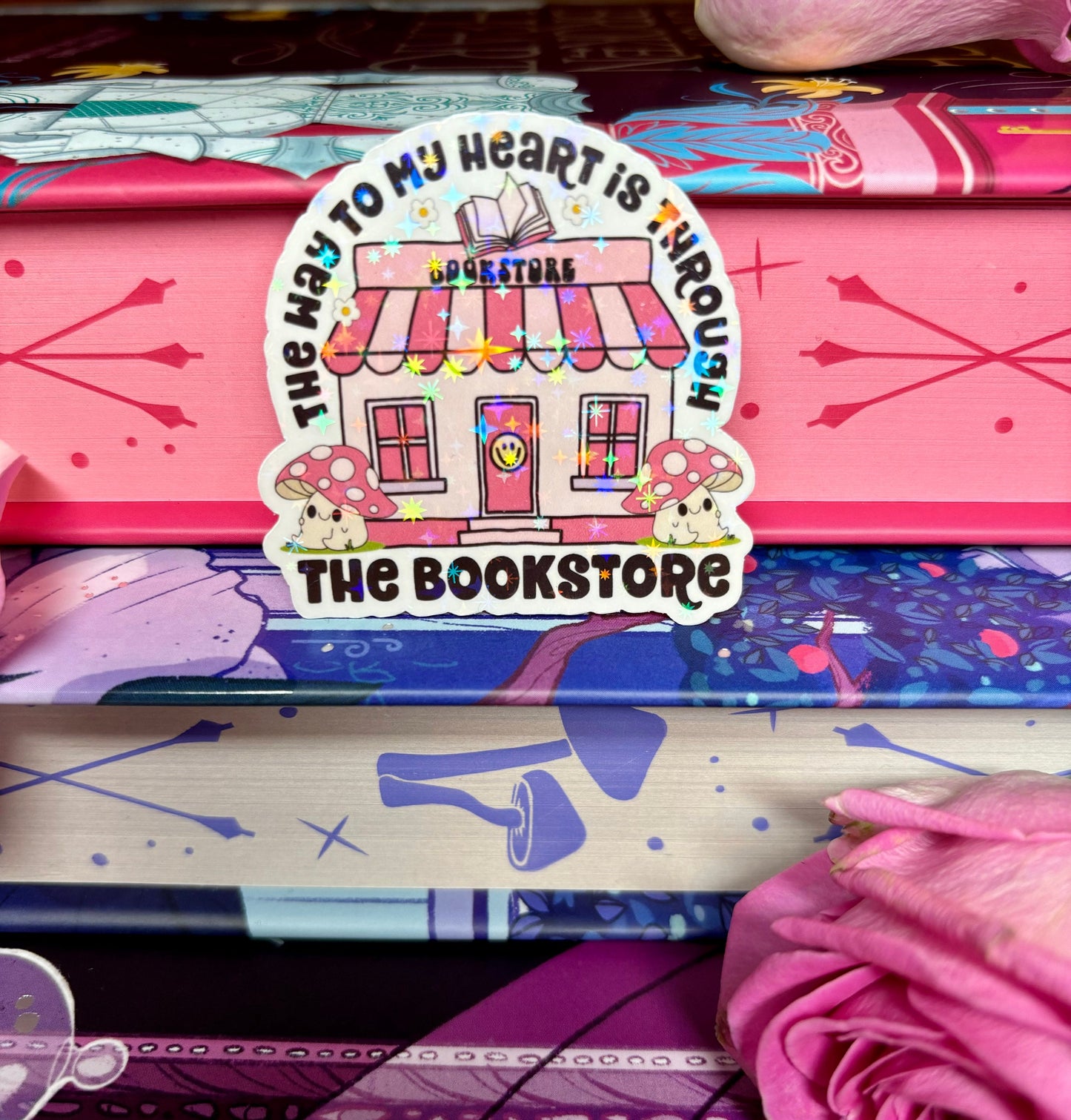 Mini The Way To My Heart Is Through The Bookstore Sticker