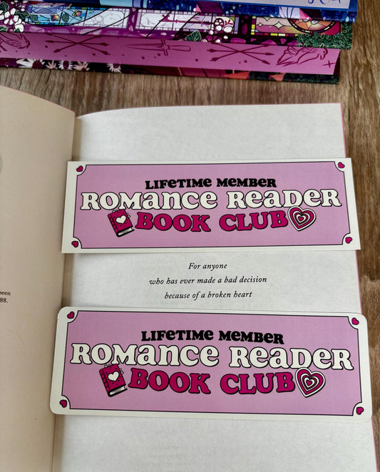 Lifetime Member Romance Reader Book Club Bookmark