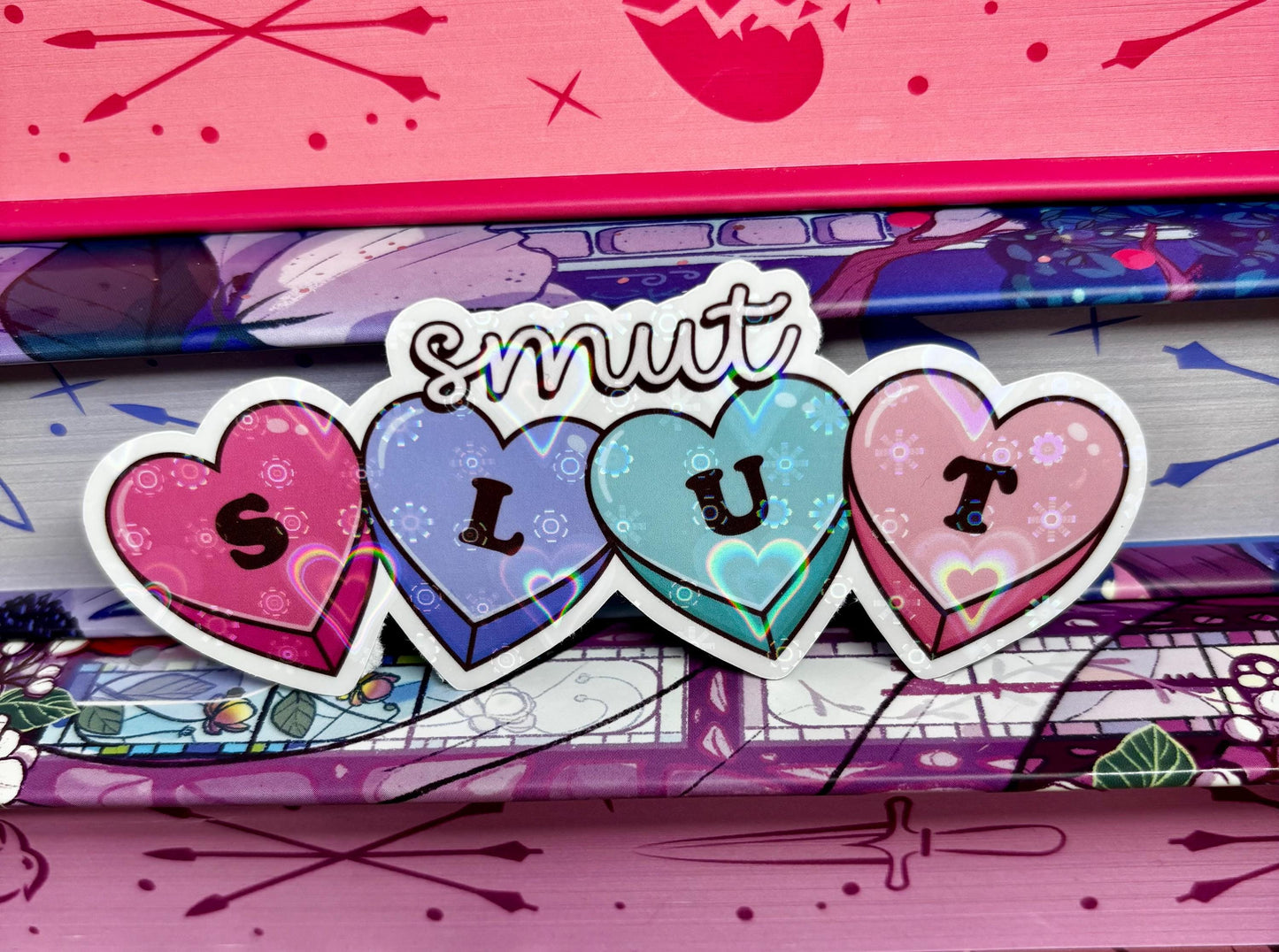 Love Heart Smut Slut Sticker