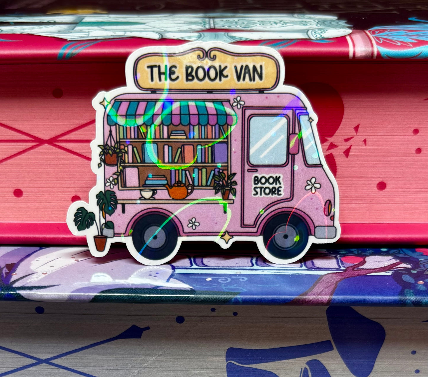 Mini The Book Van Bookstore Sticker