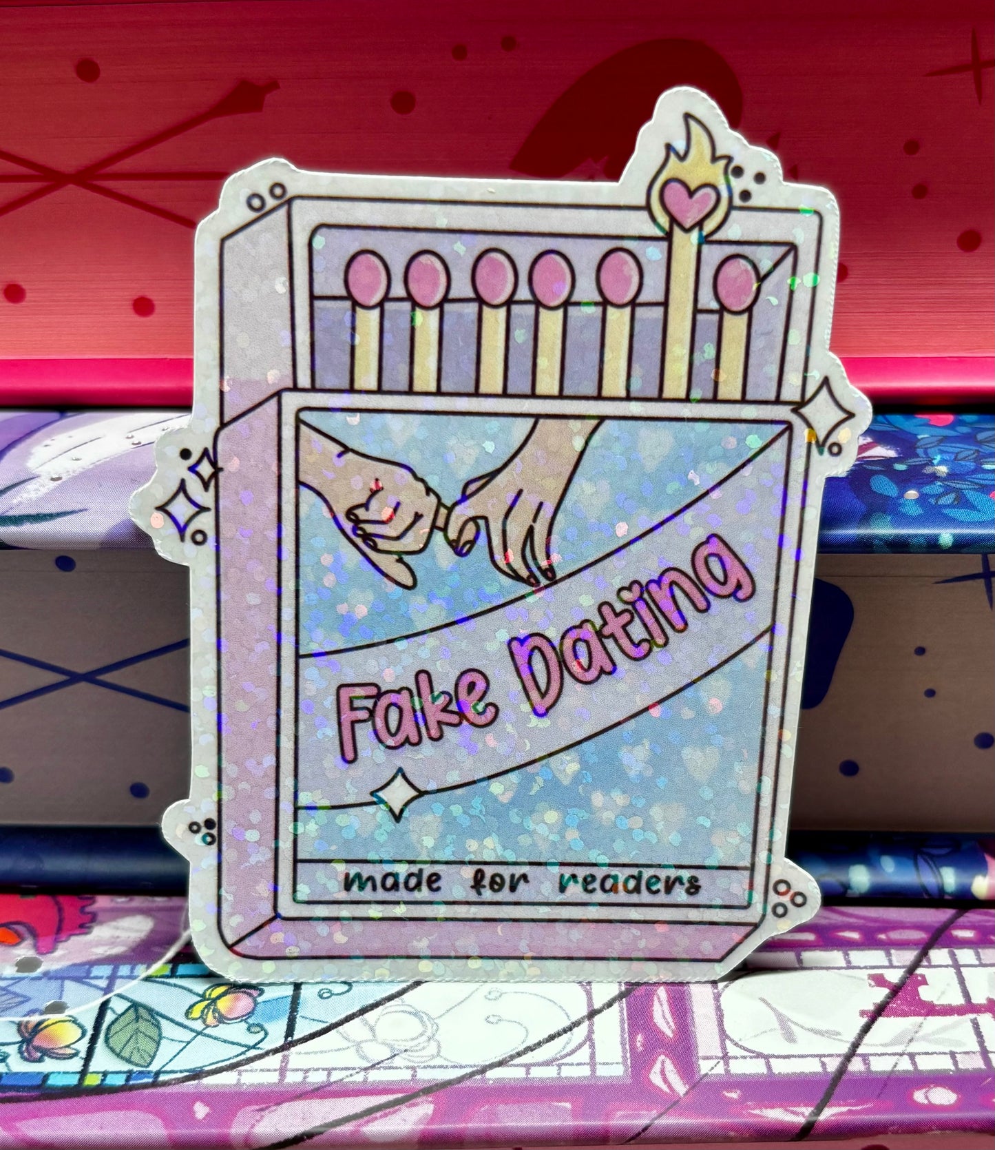 Fake Dating Matches Romance Tropes Sticker
