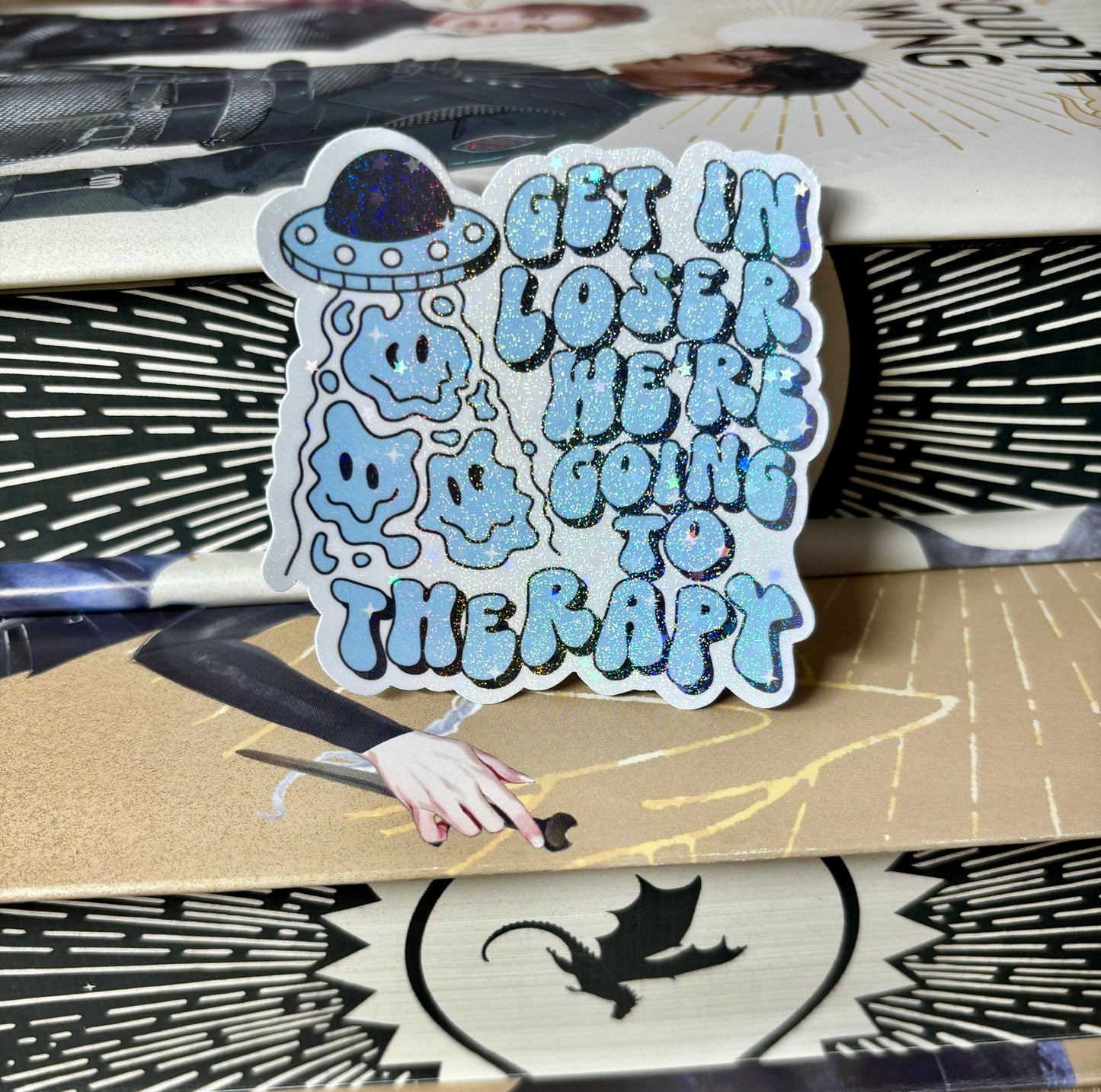 Get In Loser We're Going To Therapy Aliens Sticker