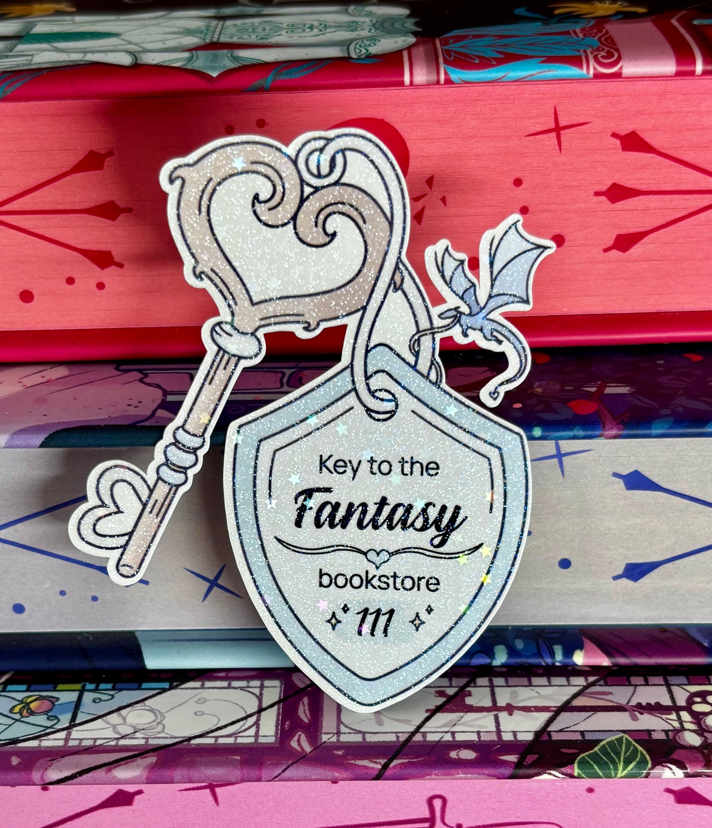 Key To The Fantasy Bookstore Sticker