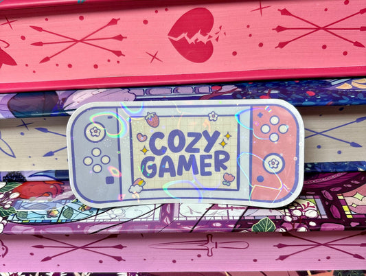 Cozy Gamer Game Console Sticker