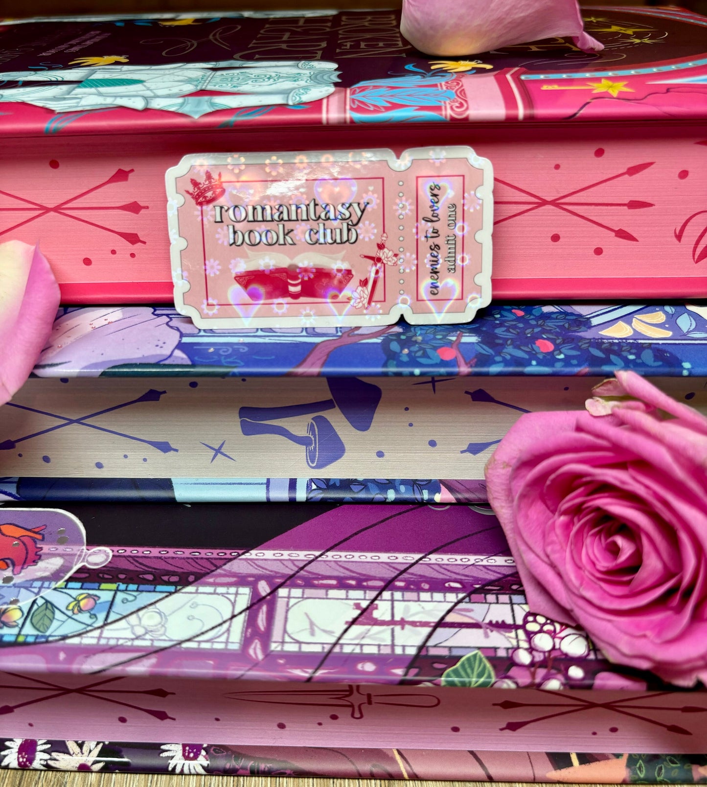 Mini Romantasy Book Club Ticket Sticker