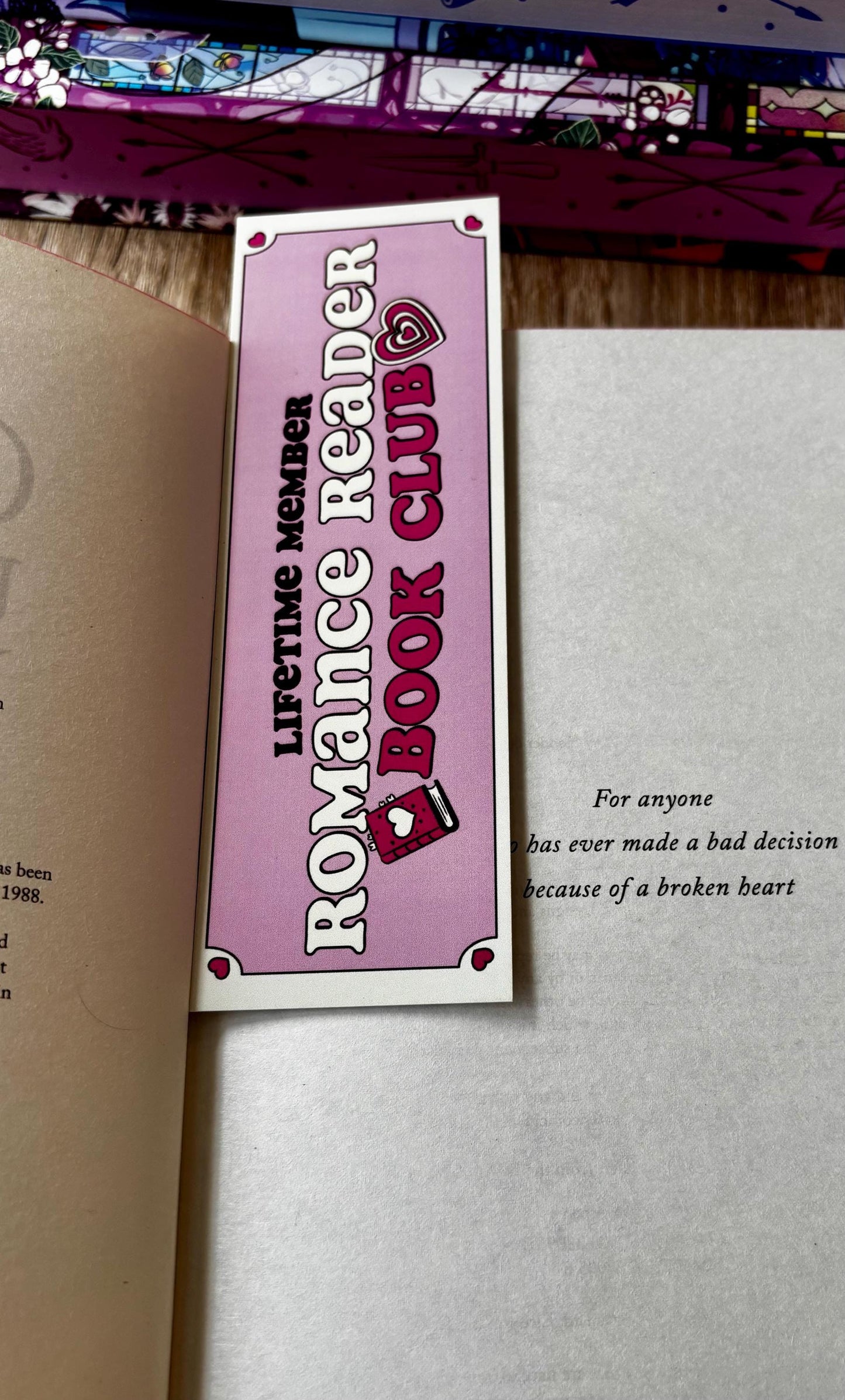 Lifetime Member Romance Reader Book Club Bookmark