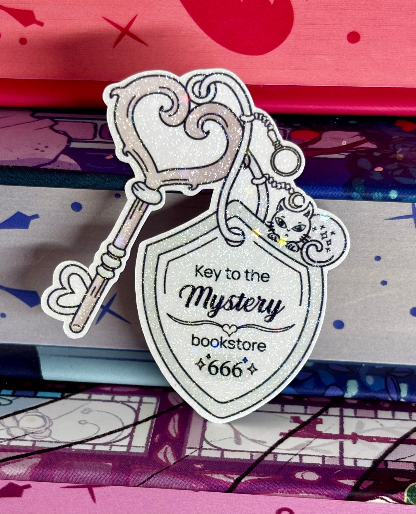 Mini Key To The Mystery Bookstore Sticker