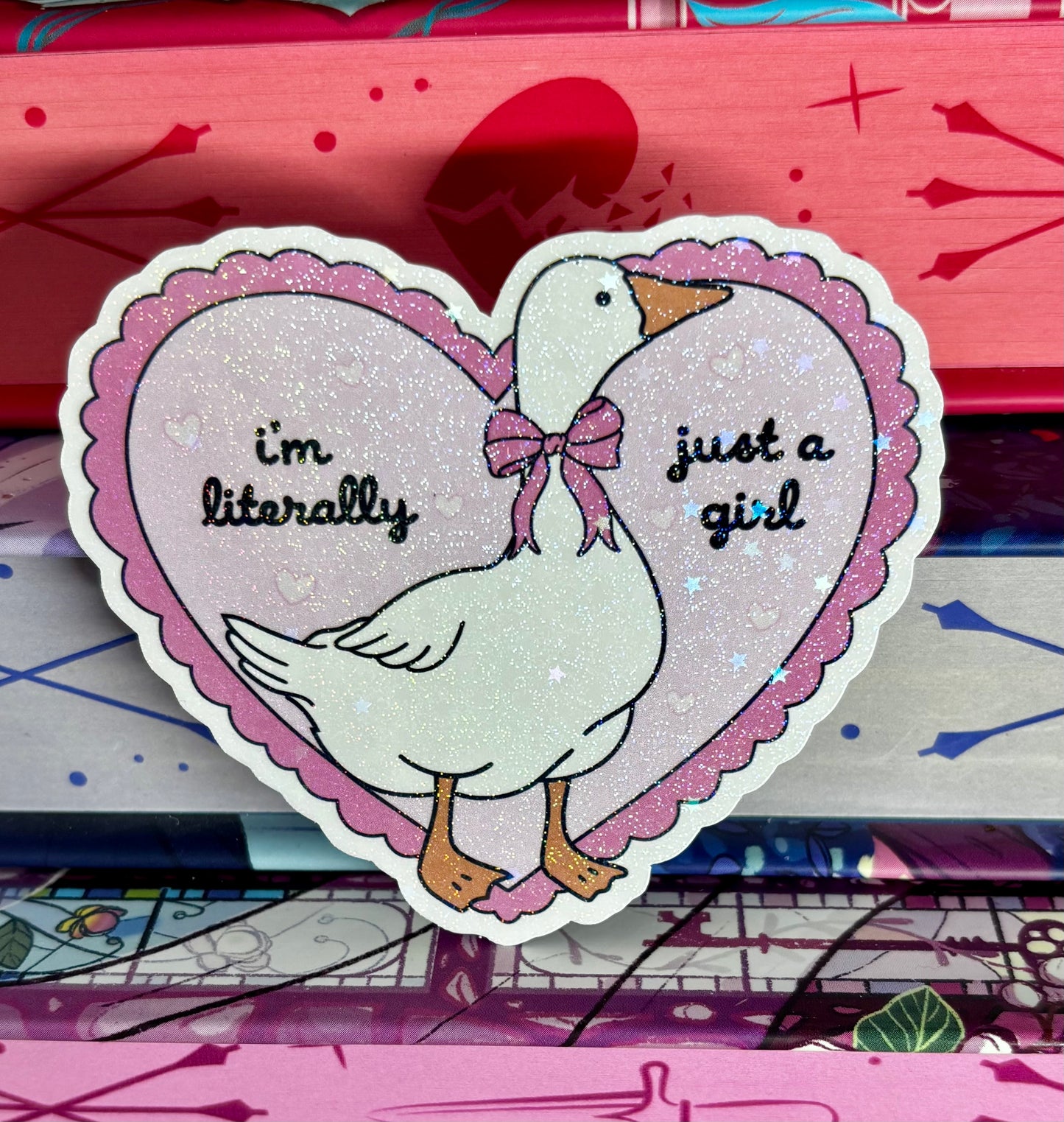 Im Literally Just A Girl Goose Sticker