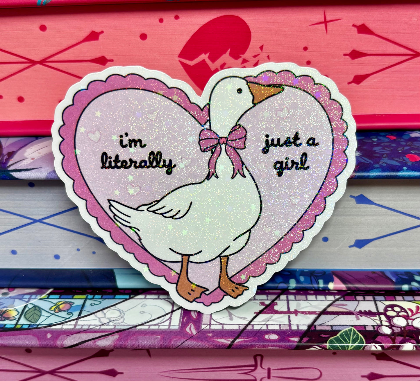 Im Literally Just A Girl Goose Sticker