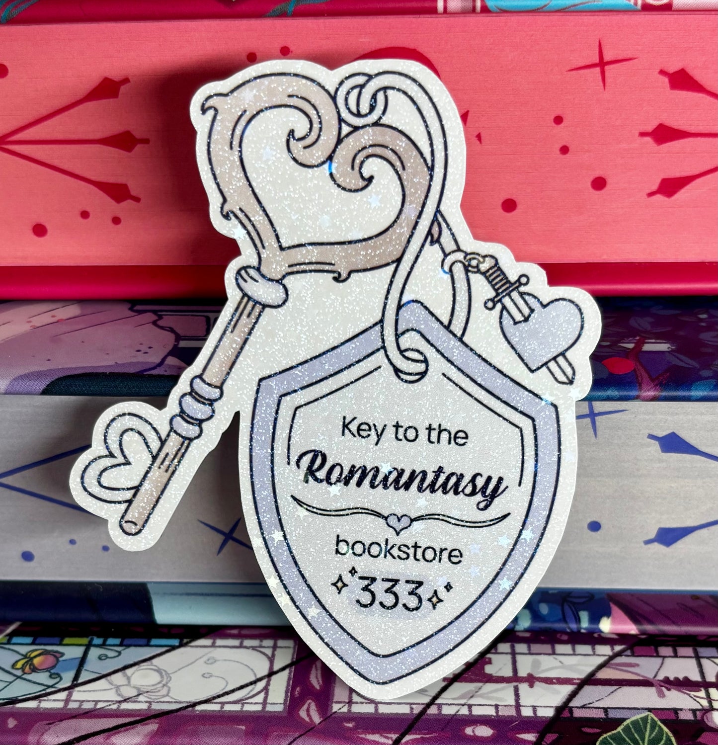 Key To The Romantasy Bookstore Sticker