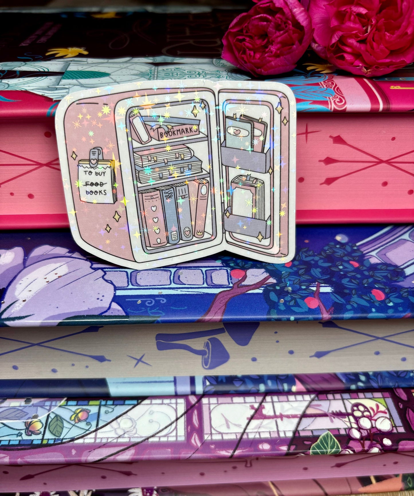 Cute Bookish Fridge Sticker
