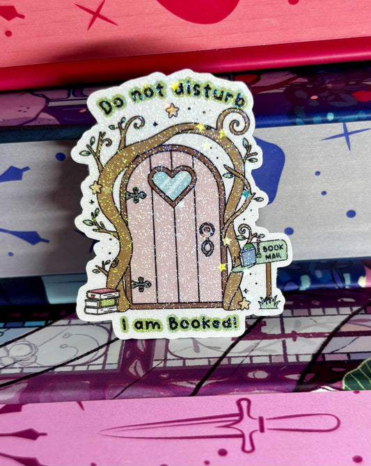 Mini Do Not Disturb I Am Booked Door Sticker