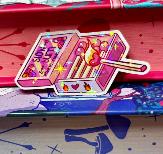 Mini Cute Slow Burn Matches Sticker